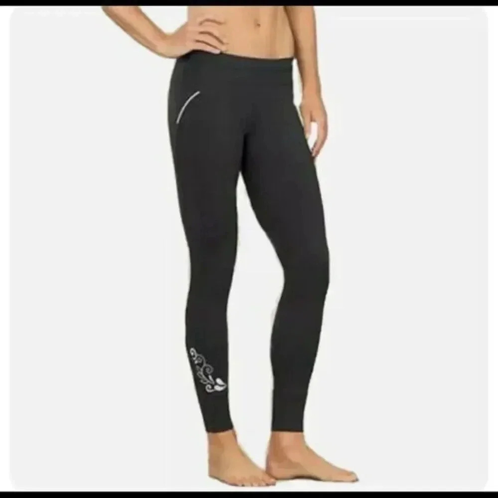 Athleta 9” Hi-Rise Reflective Ruched Mesh Black Skinny Leggings,